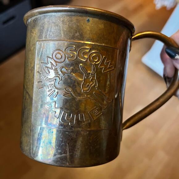 Single Vintage Paykoc Copper Moscow Mule Mug with Mule Logo, Vintage Copper - Picture 10 of 10